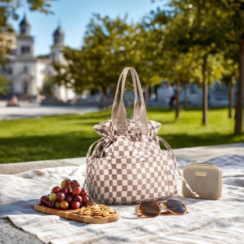 Yarnic Lunch Box Women Insulated Lunch Bag with Water Bottle Holder