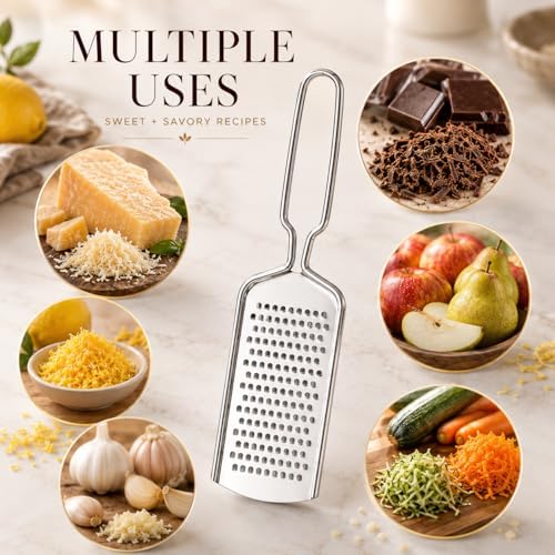 HIC Kitchen Handy Grater Zester, Japanese 420J2 Stainless Steel