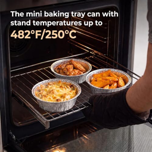Thenshop 50 Pcs 6 Inch Mini Pie Tins with Lids Disposable Pie Pans