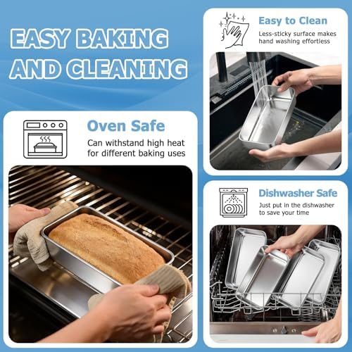 TeamFar Loaf Pan, 9¼" x 5" Bread Loaf Pans