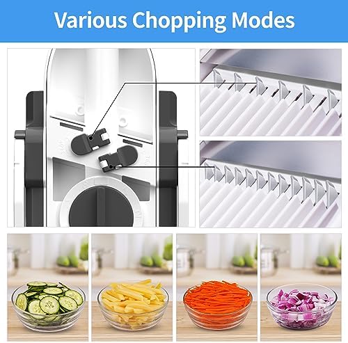 Safe Mandoline Slicer for Kitchen, 5 in 1 Multi Food Chopper, Potato Slicer