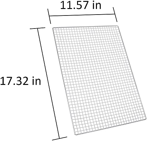 JoyRay Stainless Steel Grill Griddle, Grilling Rack Grids- 17.3” x 11.6”