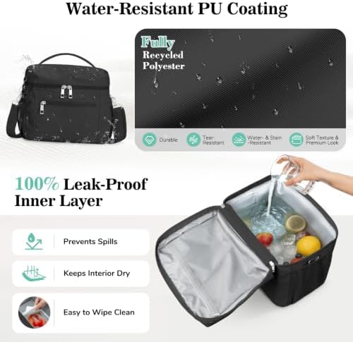 DALINDA Insulated Lunch Box Women Men Leak-Proof Cooler Lunch Bag