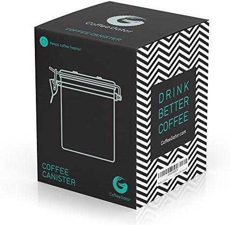 Coffee Gator Coffee Canister, 16oz Airtight Containers & Travel Jar