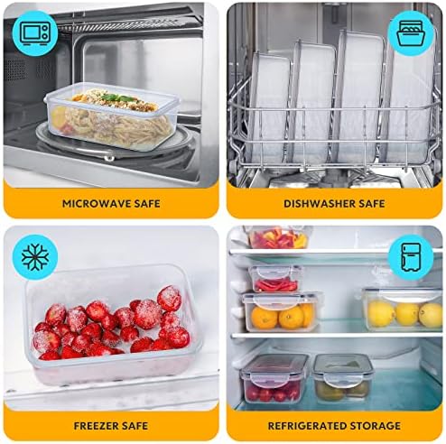 JSCARES 44 PCS Food Storage Container with Lid (22 Lids & 22 Containers)
