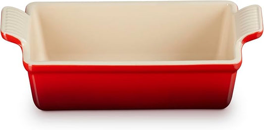 Le Creuset Stoneware Heritage Loaf Pan, 9" x 5" x 3" (1.5 qt.), Cerise