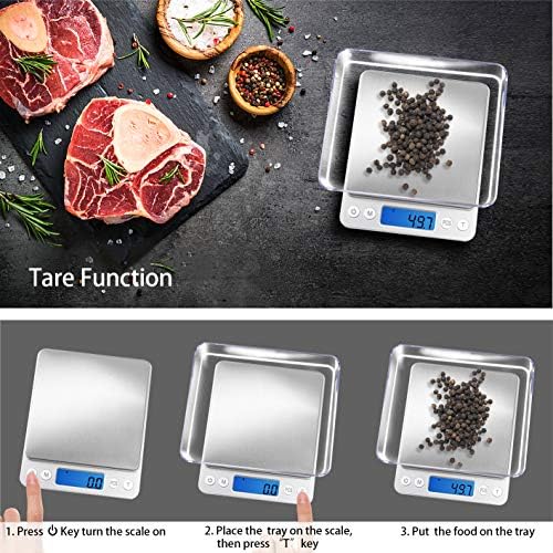 Fuzion Small Gram Scale 3000g, Digital Kitchen Food Scale, Gram and Ounce