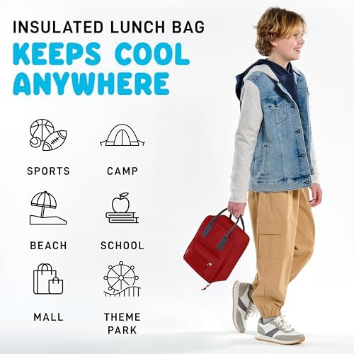 Fit & Fresh Connor Insulated Kids Lunch Box for School & Daycare