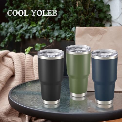 30 oz Tumbler with Lid Stainless Steel Tumblers Bulk, 8 Pack