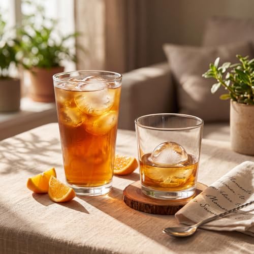 Moretoes Everyday Drinking Glasses Set of 12 Glass Cups Set