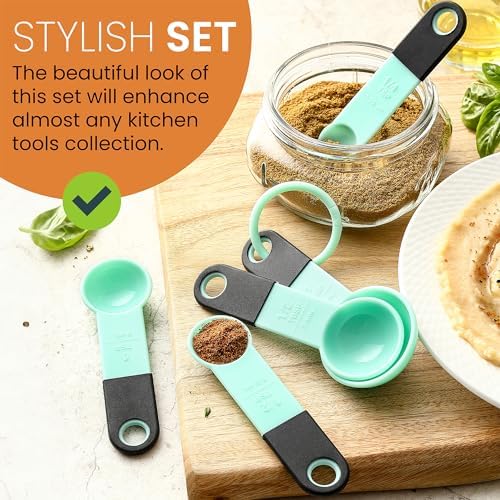 Spring Chef Magnetic Measuring Cups and Spoons Set of 9 - Mint