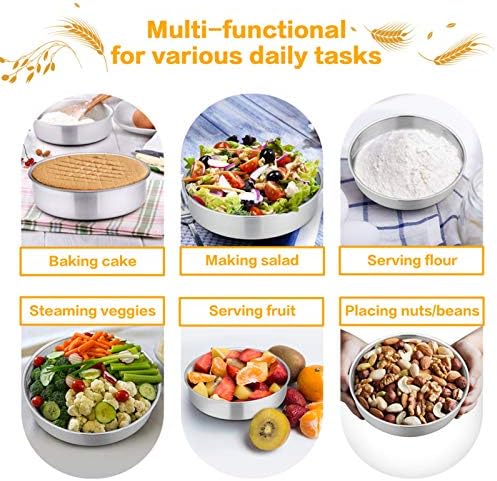 TeamFar 9.5 Inch Cake Pan Set of 2, Round Layer Cake Baking Pans Tins