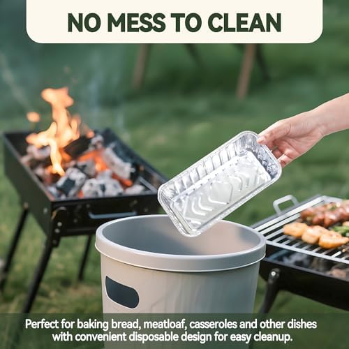 2lb Aluminum Loaf Baking Pans,Heavy Duty Foil Baking Container