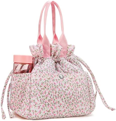 Yarnic Lunch Bag Women Insulated Lunch Box with Water Bottle Holder