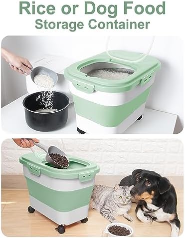 20-30 Lbs Rice Storage Container,Collapsible Food Storage Container