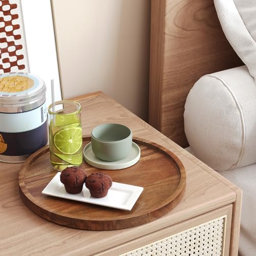 VERTORGAN Acacia Wood Serving Tray,9.8 Inch Decorative Trays,Home Decor