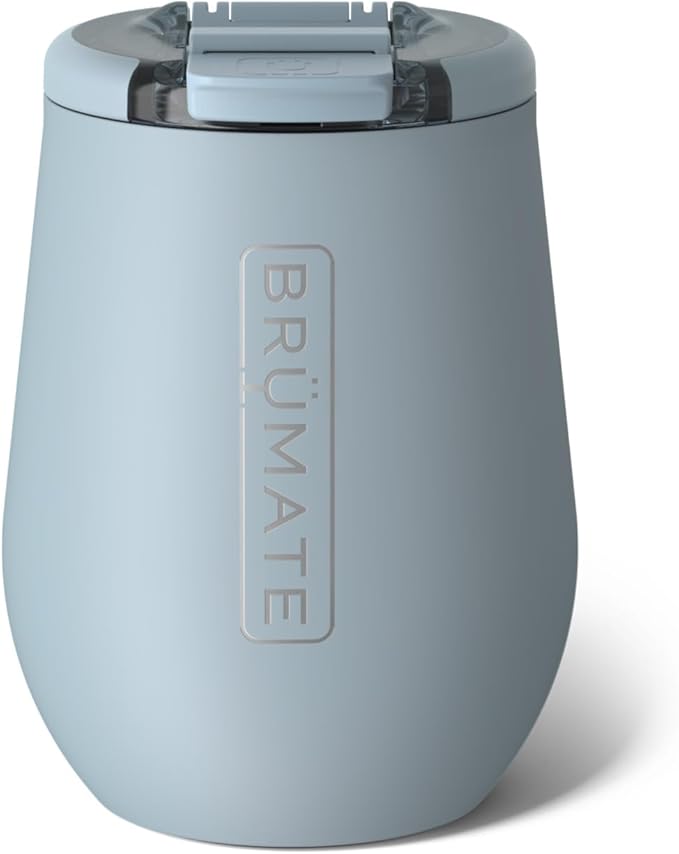 BrüMate Uncork'd 14oz 100% Leakproof Insulated Wine Tumbler | Locking Lid | Insulated Stainless Steel Wine Glass | Perfect For Travel & Outdoors | BPA-Free (Mist)