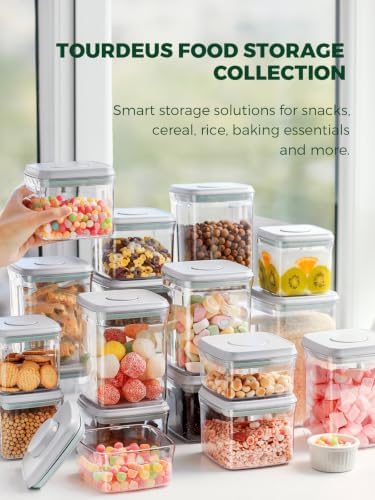 Airtight Food Storage Containers, 4-Piece Set, 1.3-3.5 Qt, Pop-Top Lids