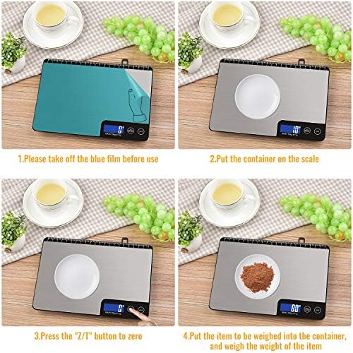 Diyife 33lb Digital Kitchen Scale with Large Weighing Area (9 in)