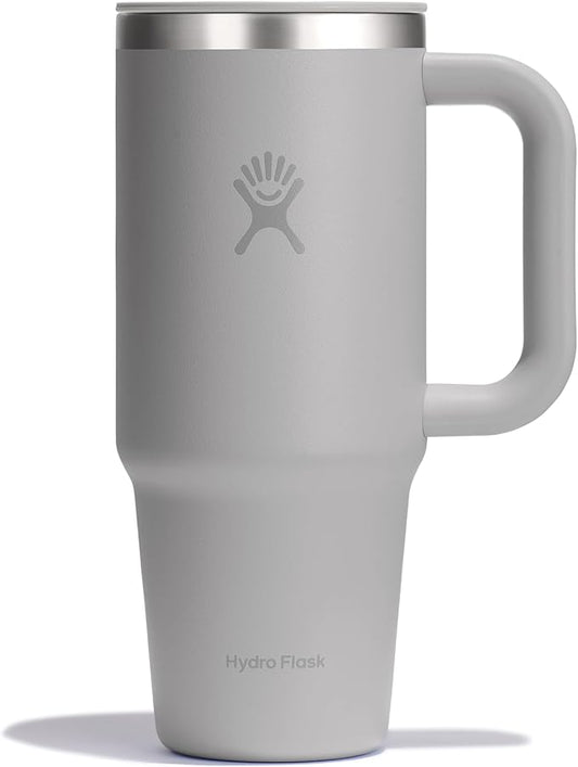 Hydro Flask Coffee Travel Tumbler Mug – Insulated Stainless Steel, Leak Resistant Hot & Iced Coffee Cup 24 Oz Birch Gray