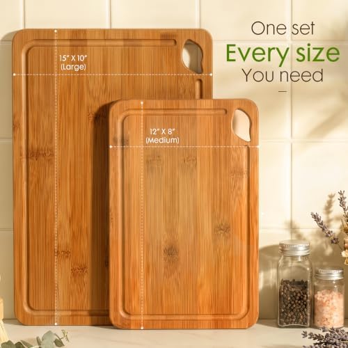 Astercook Deep-Carbonized Bamboo Cutting Boards