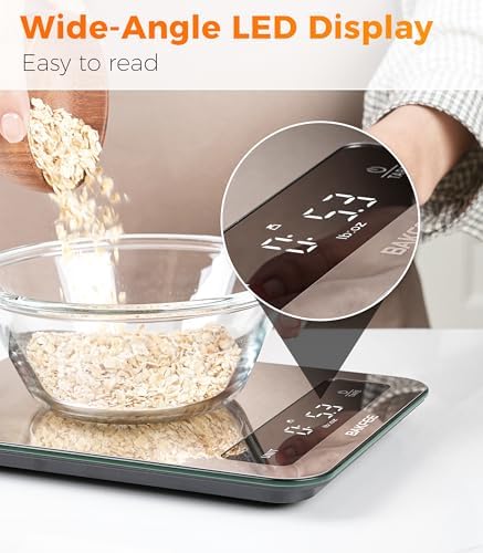 Waterproof Food Scale, 22lb Kitchen Scale, IP67, Rechargeable, Grey