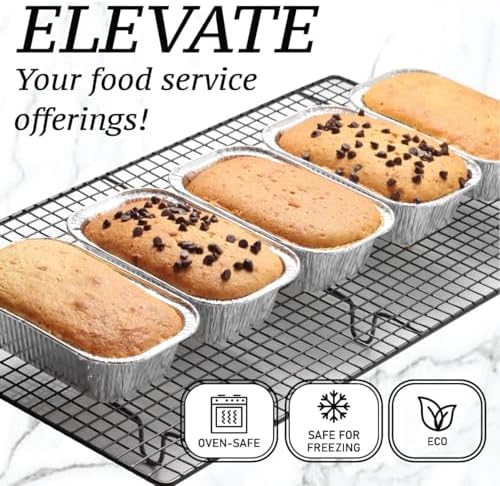(35 Pack) 1 Lb Aluminum Foil Mini Loaf Pans - Foil Bread Pans for Baking - Perfect to Bake Individual Bread Loaves, Cakes & Meat - 1 Pound Aluminum Loaf Pans - 6 x 3.5 x 2 Inches