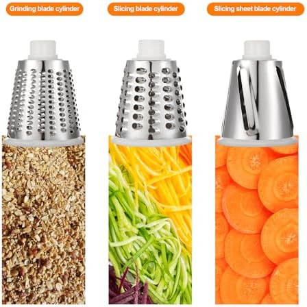 Rotary Cheese Grater Manual Hand Crank 3-in-1 Vegetable Shredder