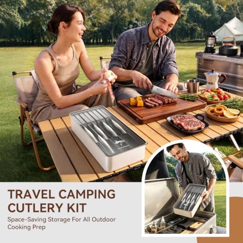 MAD SHARK 8 PCS Drawer Knife Set with Organizer, Kitchen Knife Block Sets