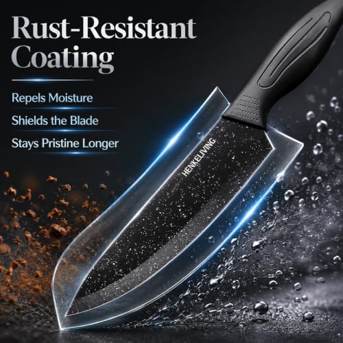 Knife Set with Built-in Sharpener Block, Dishwasher Safe