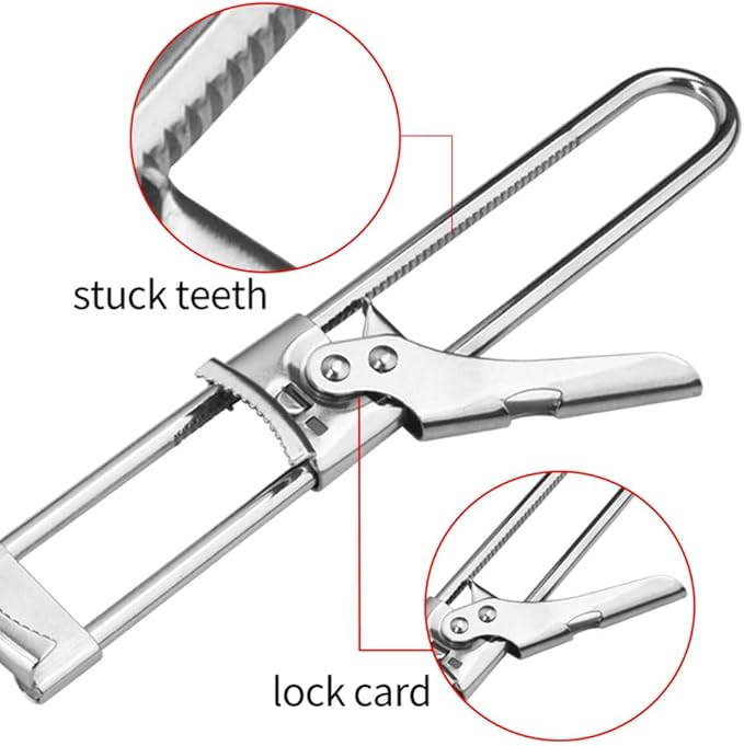 Jar Opener for Weak Hands, New Adjustable Stainless Steel Can Opener, Jar Gripper Tight Lid Opener, Kitchen Gadgets, Easy Jar Opener for the Elderly and Children