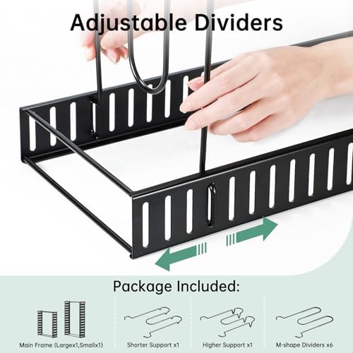 ORDORA Pots and Pans Organizer Under Cabinet Expandable, 8-Tier Adjustable