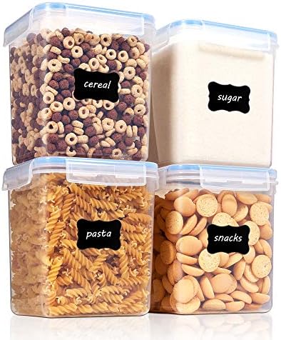 Vtopmart 2.5L / 84.5oz Food Storage Containers, 4 PCS, Blue