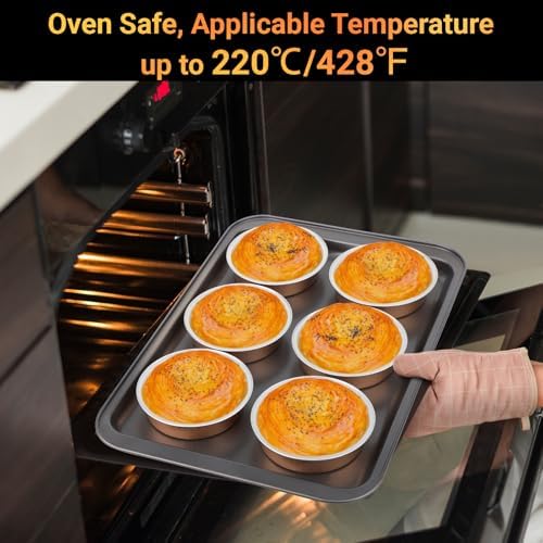 Beasea Aluminum Foil Ramekins, 7.3oz 200 Pack 4 Inch 215ml Disposable Ramekins Foil Cups No Lids Baking Ramekin Cup Cupcake Aluminum Mini Baking Cups for Party - Rose Gold