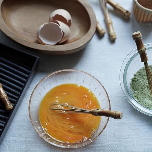 Handmade Bamboo Whisk, 5.7 Inch Mini Wooden Whisk for Cooking