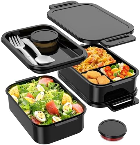 Jelife Adult Bento Box Lunch Box - Large Style Bento Lunch Box for Adults