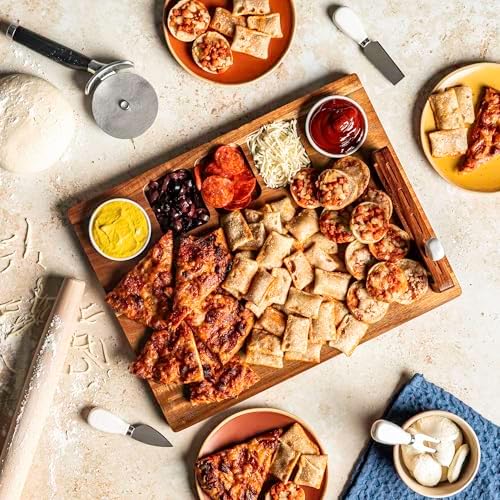 SMIRLY Charcuterie Board Set with Serving Accessories, Large Acacia