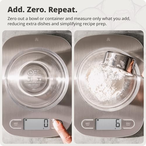 Greater Goods Food Scale, Slim & Compact, 1g Precision (Stainless Steel)