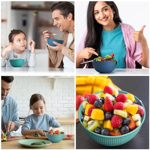 Unbreakable Cereal Bowls 24 oz, Set of 6