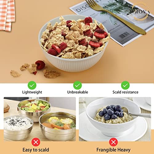 Wrova Wheat Straw Cereal Bowls Set, Soup Bowls Microwave Safe for Kid 26 OZ