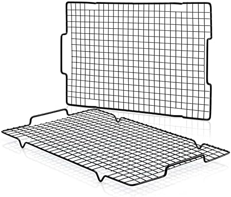HULISEN Cooling Rack 2-Pack, 16 x 10 Inch Nonstick Baking Rack with Handles