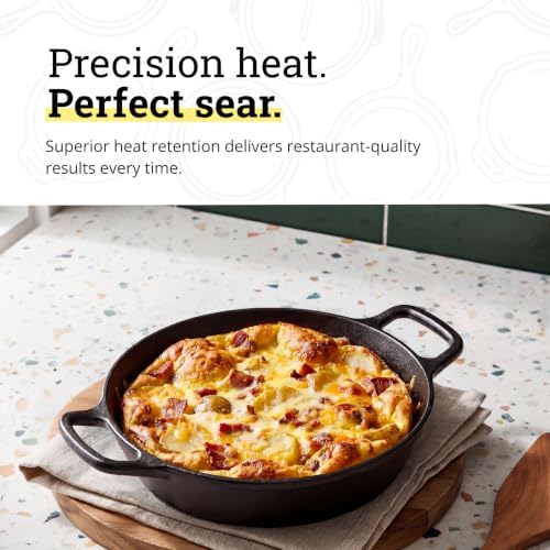 Lodge Pre-Seasoned Cast Iron Dual Handle Pan, PFAS-Free, 8 Inches