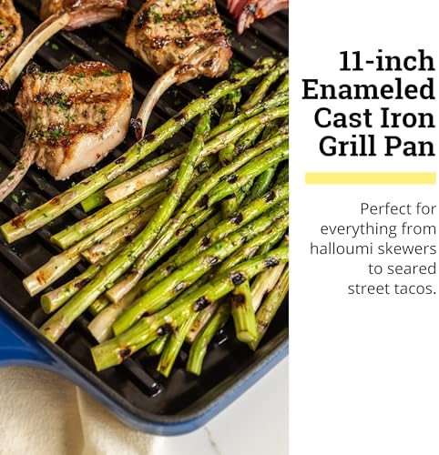 Lodge USA Enamel 11 Inch Grill Pan, Smooth Sailing
