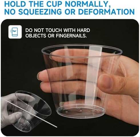 RACETOP 9 oz Clear Plastic Cups 100 packs, Perfect for Parties, Wedding