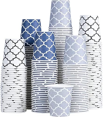 Clawsoff 300 Pack 3 oz Paper Cups Small Disposable Mouthwash Bathroom Cups