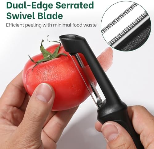 Beneno Stainless Steel Serrated Swivel Tomato Peeler