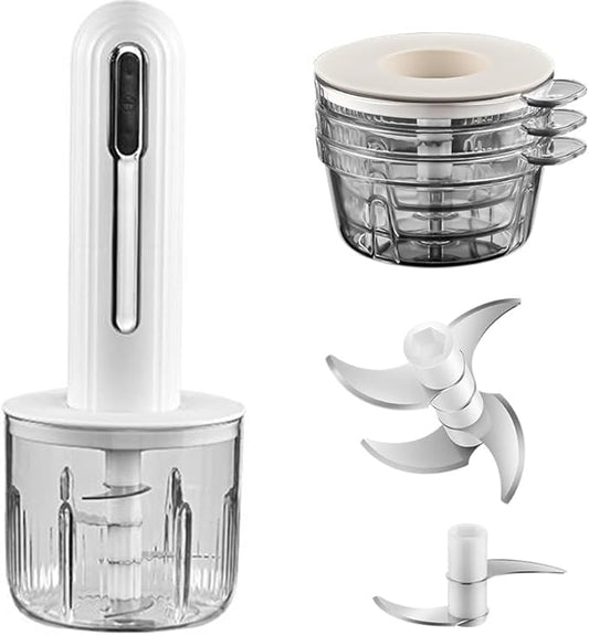 4-Cup Electric Food Chopper For Meat,Onions,vegetables,Garlic,Complementary Food, Meat Chopper Blender，Wireless Electric Food Processor