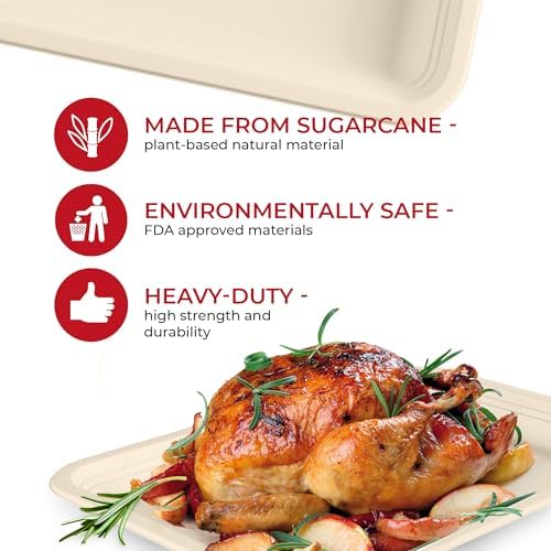 SPARGOS 14 Inch Rectangle Paper Trays, 100 Pack Crawfish and BBQ