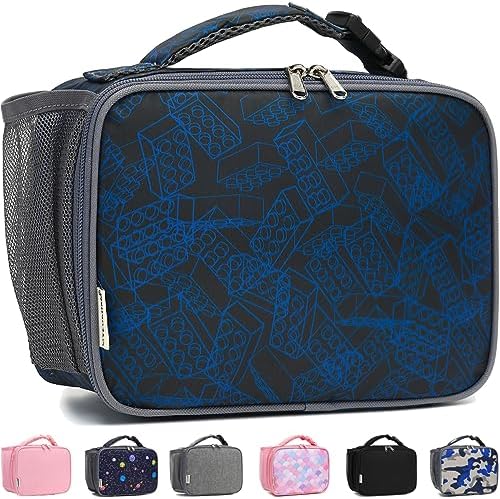 GYEUKHAM Insulated Lunch Box for School, Thermal Reusable Durable Freezable Lunch Bags for Kids Boys Girls Men Women - Small Soft Cooler Portable Lunch Tote Kit for Work Picnic Travel,Brick