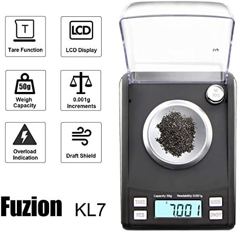 Fuzion Milligram Scale 50g/0.001g, Powder Scale with 6 Accessories
